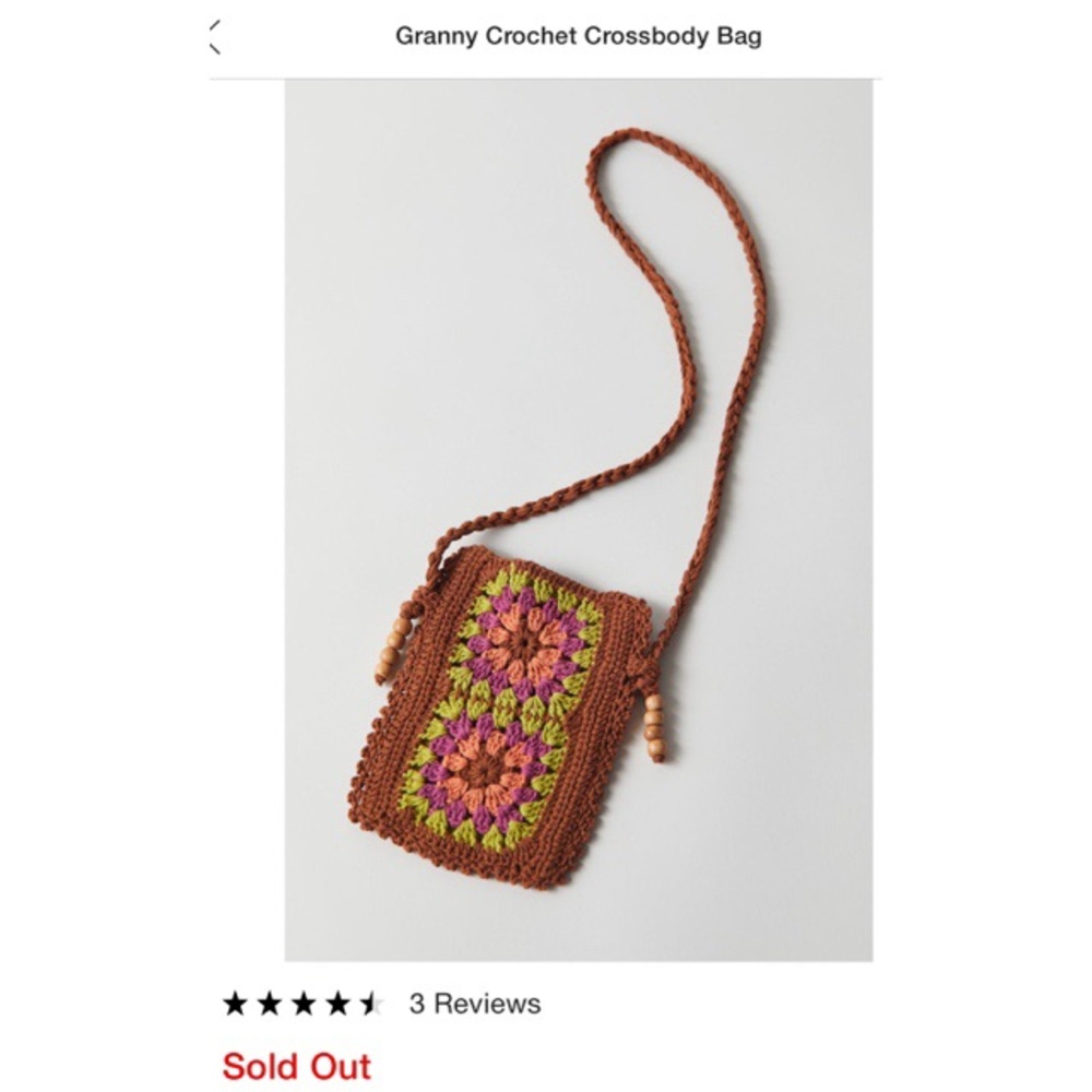 Urban Outfitters- Granny Crochet Crossbody Bag